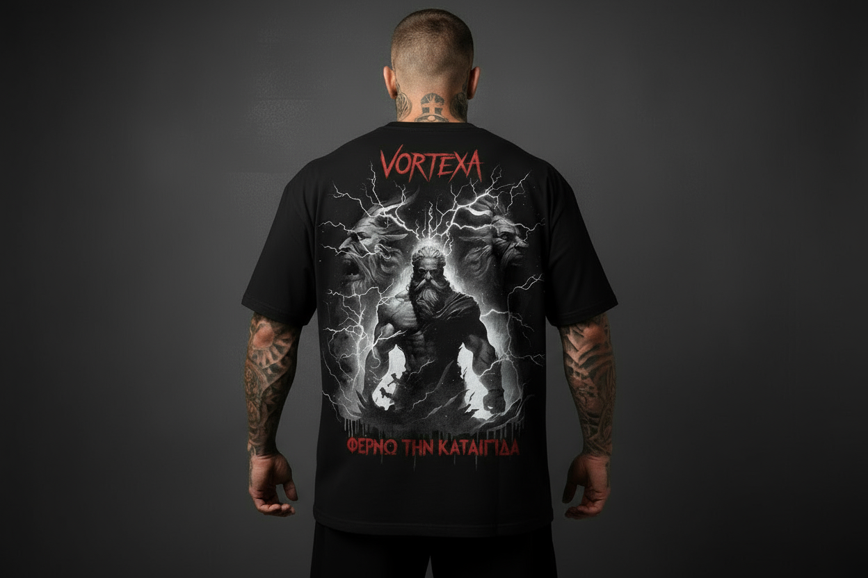 VORTEXA Oversized Тениска - Θέρμο Την Καταιγίδα