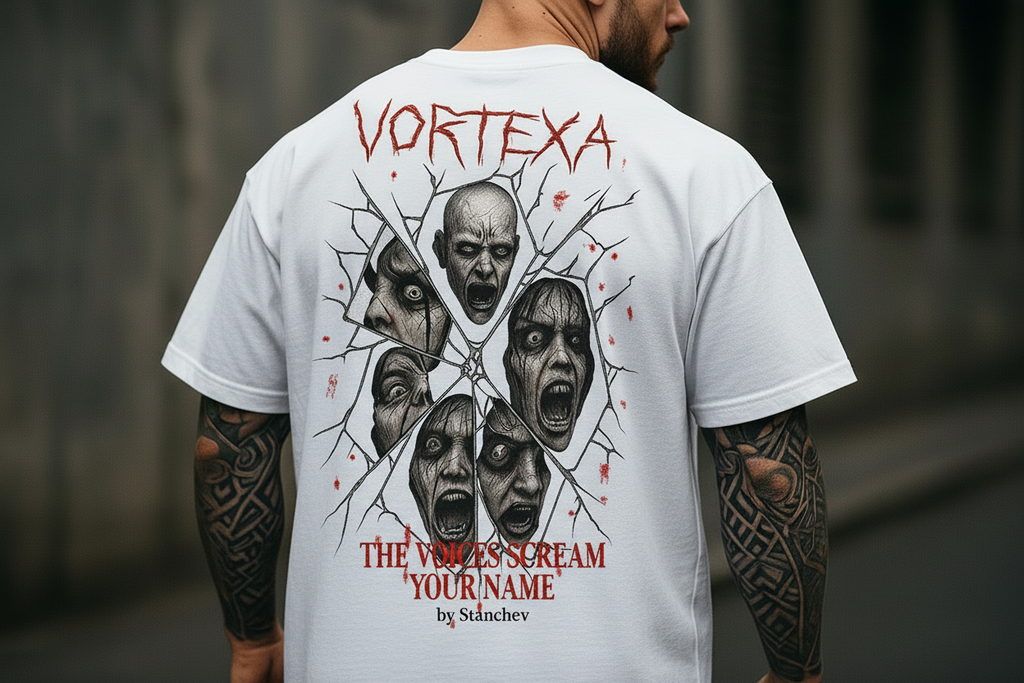 The Voices Scream бяла тениска