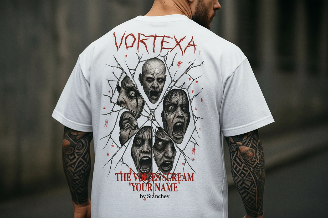 The Voices Scream бяла тениска