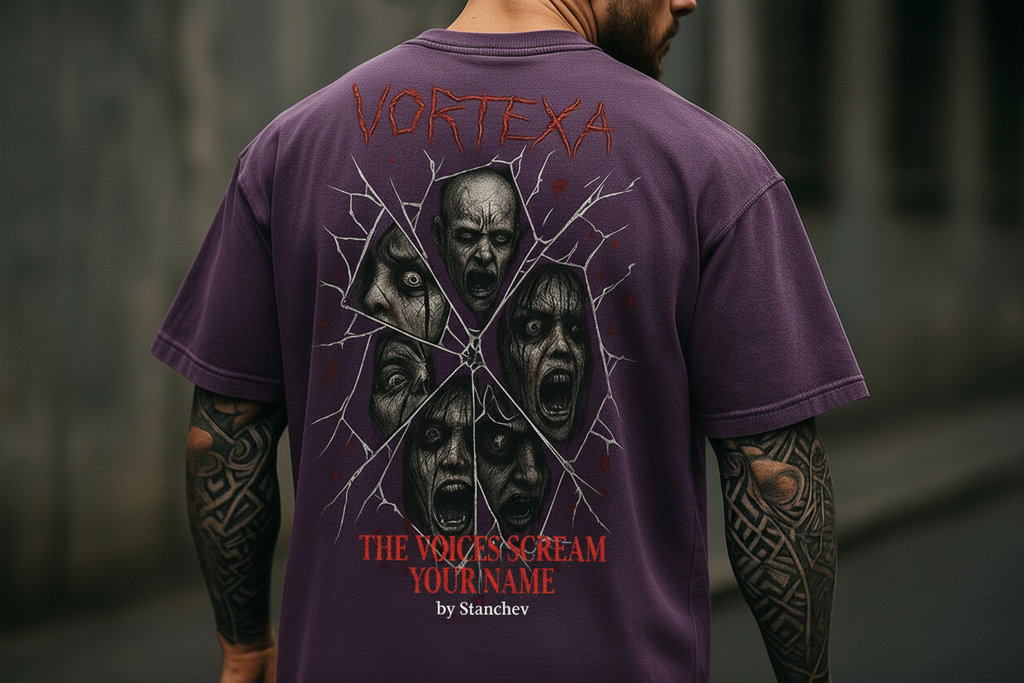 The Voices Scream лилава тениска