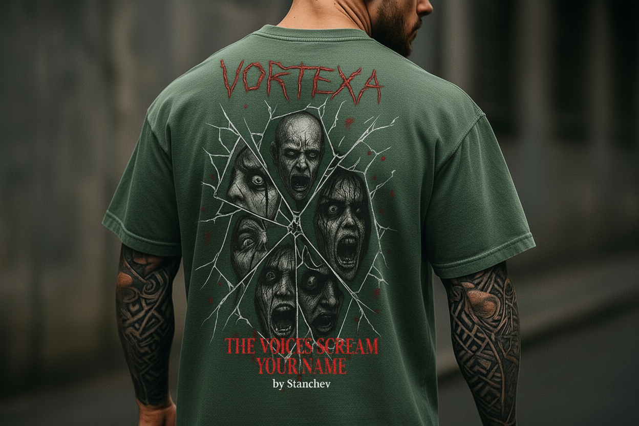 The Voices Scream зелена тениска