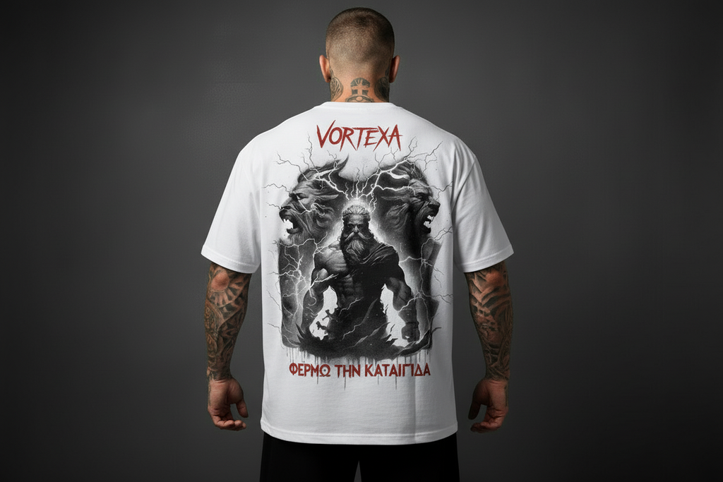 Vortexa бяла тениска