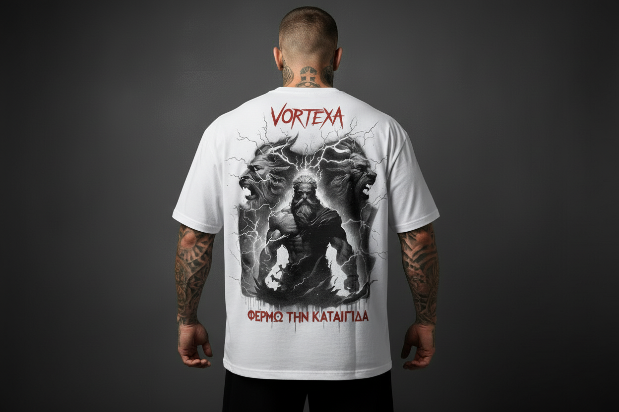 Vortexa бяла тениска